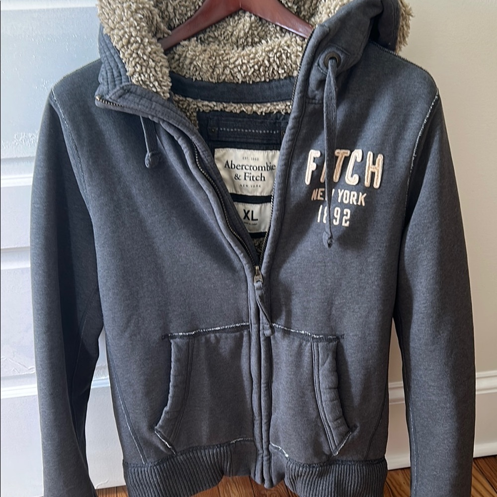 Abercrombie & Fitch Kids Gray Hooded Jacket